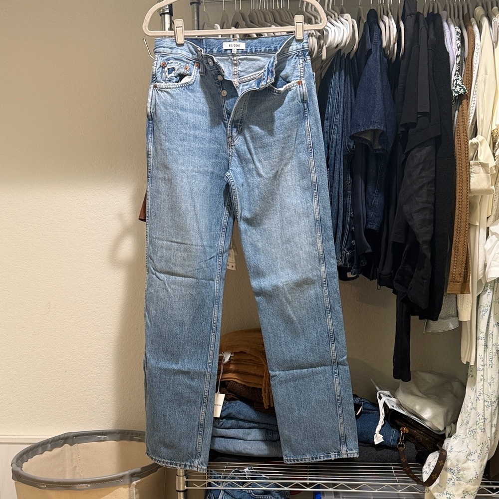 Re/Done High Rise Loose in Worn Blue size 26